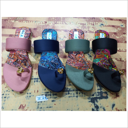 Flat Rangoli Asha Ladies Slippers - Pu Upper, Pvc Outsole | Multicolor, Bead Closure, Ideal For Spring, Summer, And Rainy Seasons