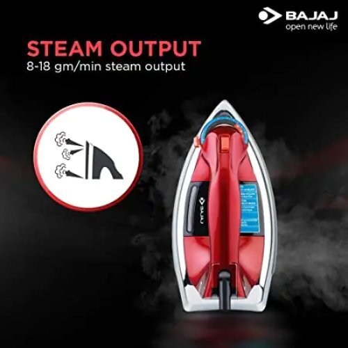 Steam Iron Box - Metal & Plastic Material, 2000 Watts, Pink Color, 1.72 Kg Weight | Fast Heating, Powerful Steam, Easy Handling, Durable Build