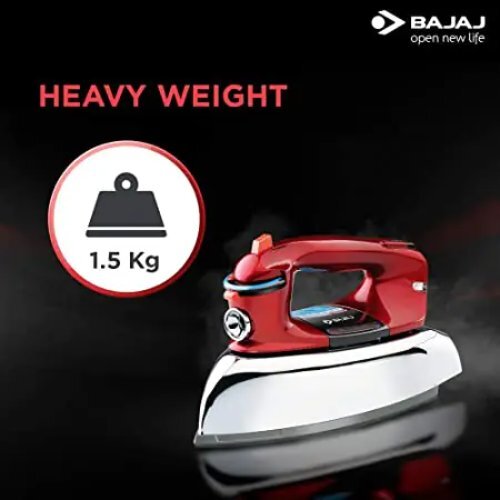 Steam Iron Box - Metal & Plastic Material, 2000 Watts, Pink Color, 1.72 Kg Weight | Fast Heating, Powerful Steam, Easy Handling, Durable Build