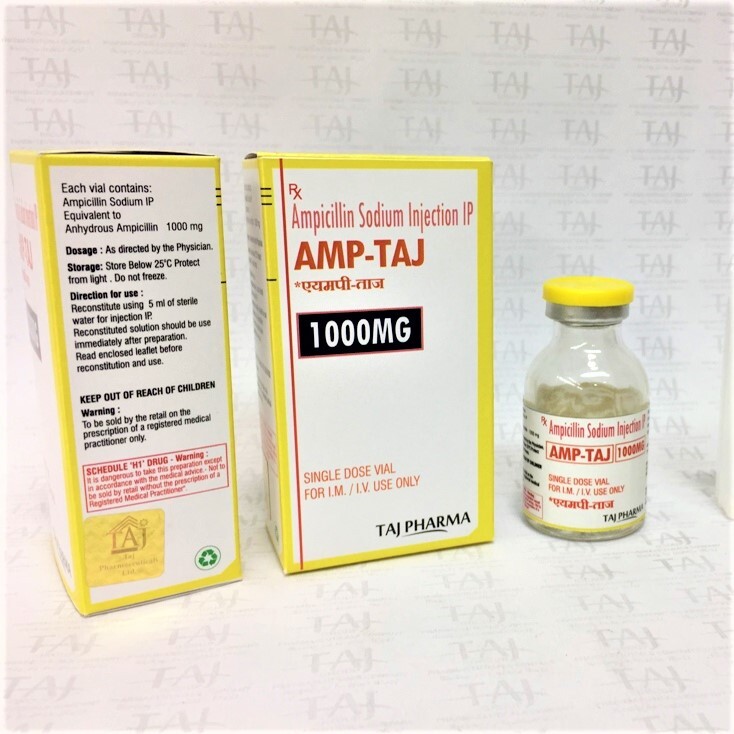 Ampicillin Sodium Injection Ip - 1g, Sterile Dry Powder For Injection, Beta Lactam Antibiotic For Treating Bacterial Infections