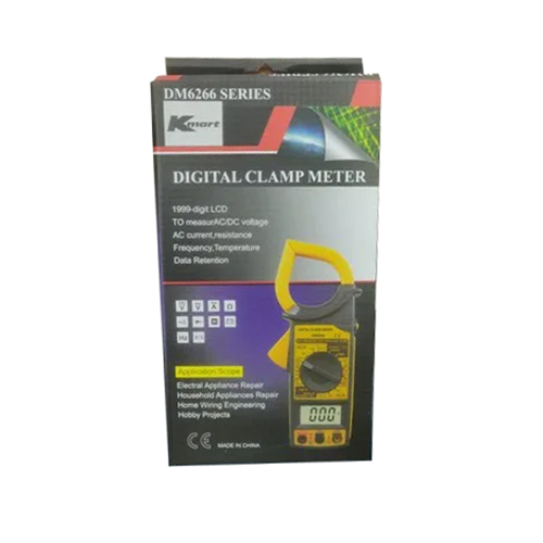 Ac Clamp Meter - Plastic, Various Sizes, Black Color | Digital Display, Industrial Usage