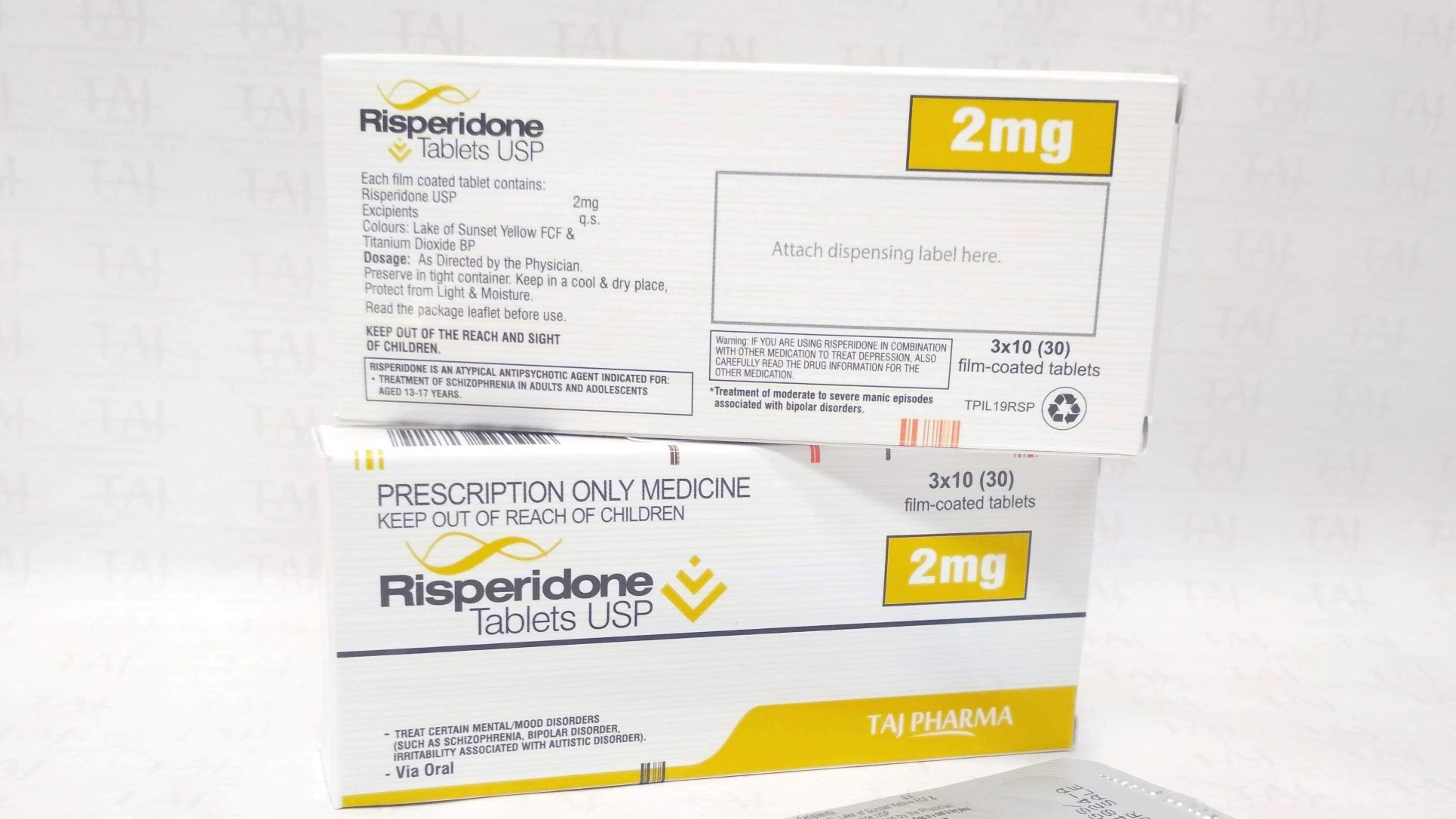 Risperidone Tablets Usp 2mg - Film Coated Tablets, 100% Assay, Antipsychotic Medication For Schizophrenia And Bipolar Disorder