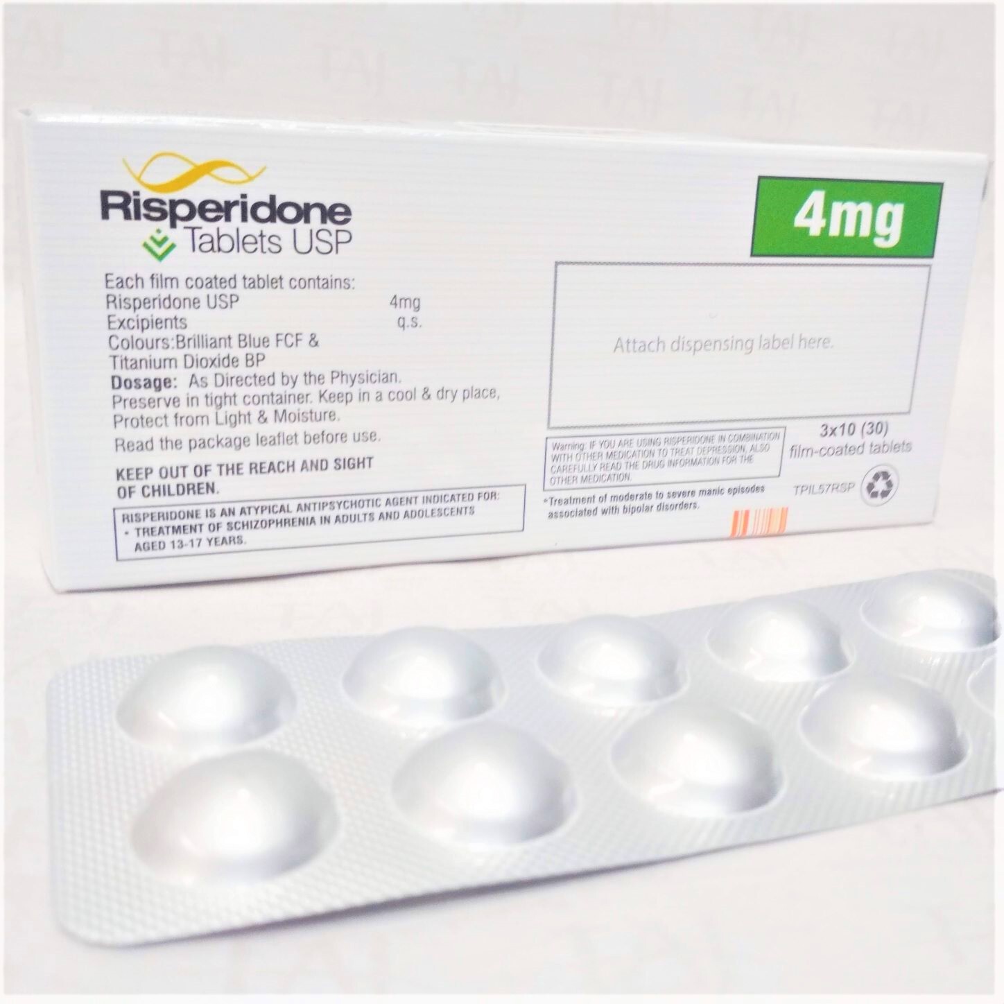 Risperidone Tablets Usp 4mg Expiration Date: 3 Years