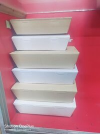 व्हाइट पेपर फूड बॉक्स