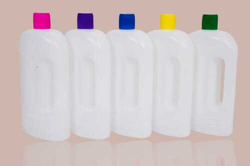 Floor Cleaner Bottle 1000ML - HDPE Material, White Color | Resistant Design, Screw Cap in Pink, Blue, Green Options, Engraved Surface Handling