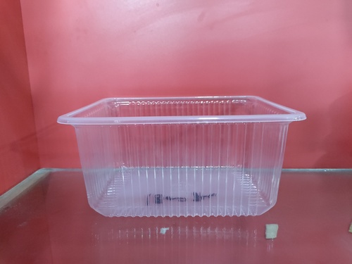 पारदर्शी आयताकार ट्रे