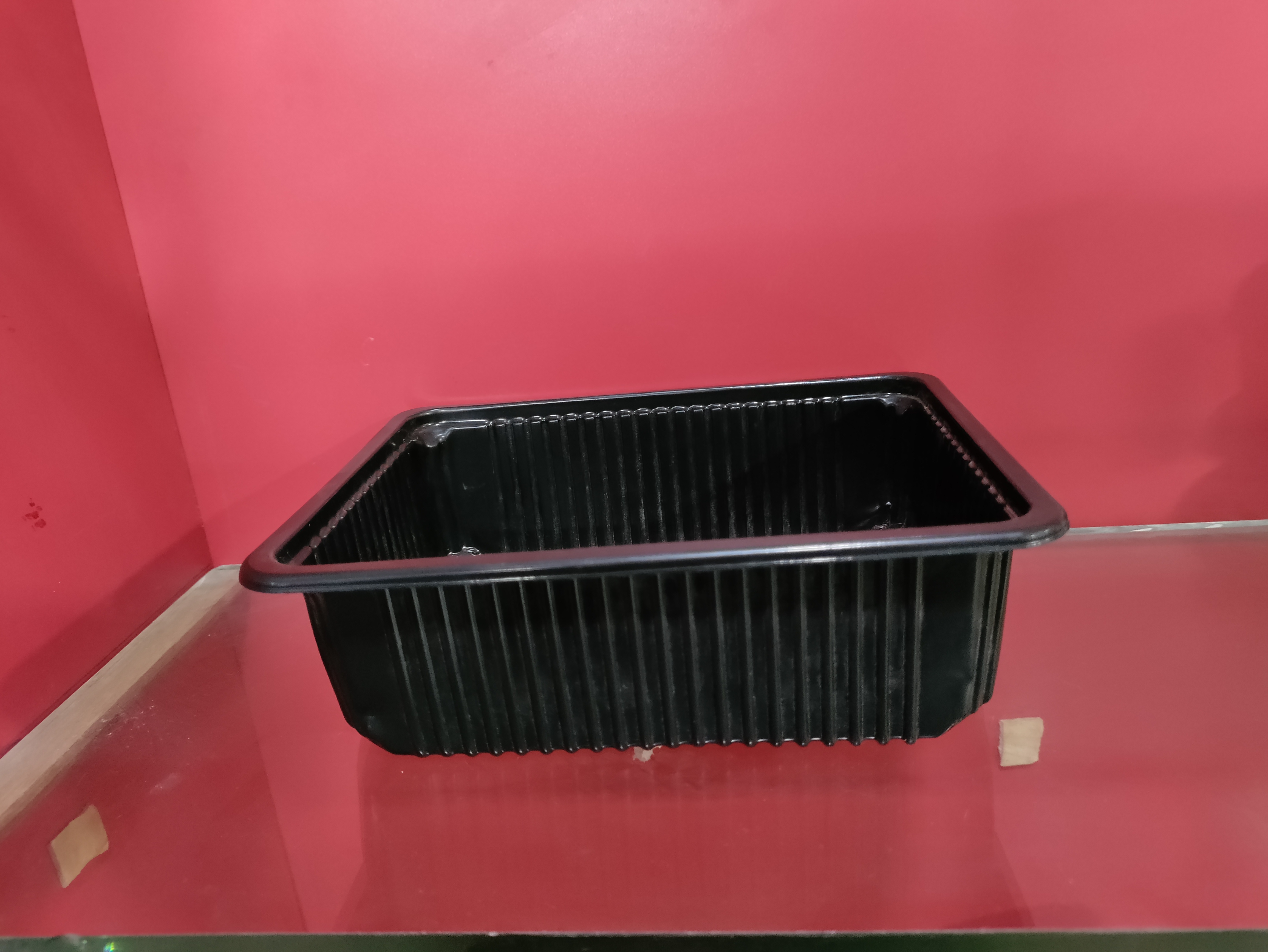 Rectangle Tray - Pp Material, 140 X 190 Mm Size, Transparent Color, 3 Compartment Design, Disposable Food Container, Matt Finish