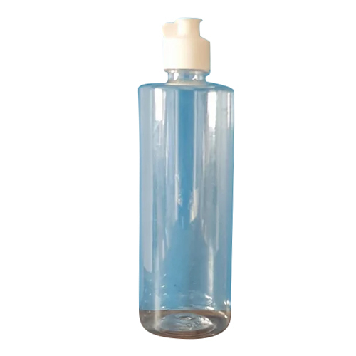 Flip Top Cylindri Bottle 500 Ml - Pet Material, Transparent Color, Customizable Size, Engraved Surface Handling | Ideal For Chemical Use & Easy To Fill