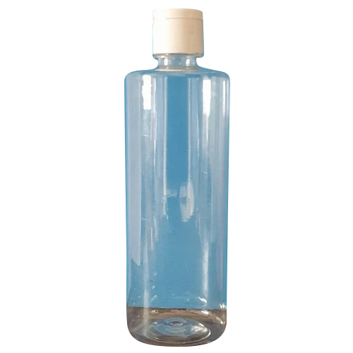 Flip Top Cylindri Bottle 500 Ml - Pet Material, Transparent Color, Customizable Size, Engraved Surface Handling | Ideal For Chemical Use & Easy To Fill