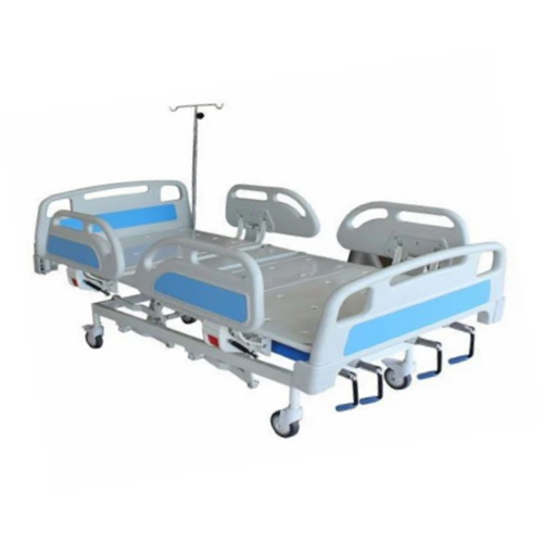 Manual Icu Bed - Color: White And Blue