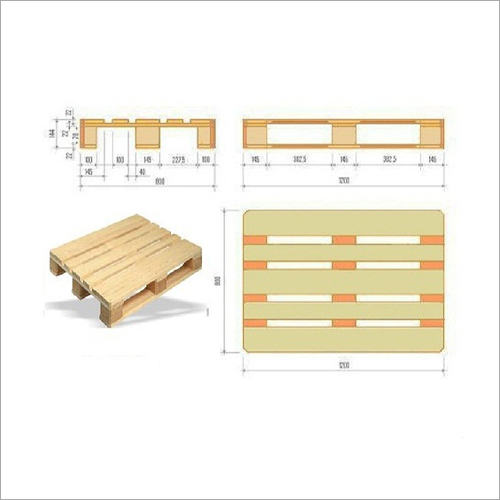 Euro Pallets - Wooden, 4-Way Handlift Design | Standard Brown Euro Pallets for High Rack Systems and Export Packaging
