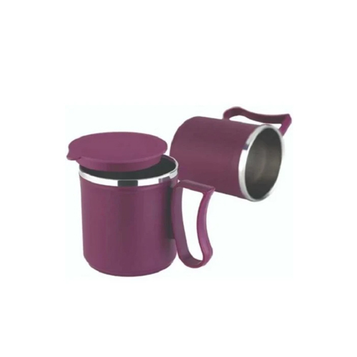 300 Ml Insulated Coffee Mug With Lid - Stainless Steel, Attractive Design, Fine Finish | Ideal For Home And Hotel Use