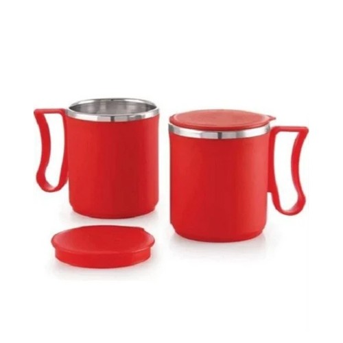300 Ml Insulated Coffee Mug With Lid - Stainless Steel, Attractive Design, Fine Finish | Ideal For Home And Hotel Use