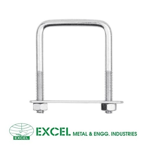 U Bolt Clamp - Stainless Steel 304/316 Grade , U-shaped Design With Bolt And Rectangular Base Plate Adhering To Ansi/asme Standards