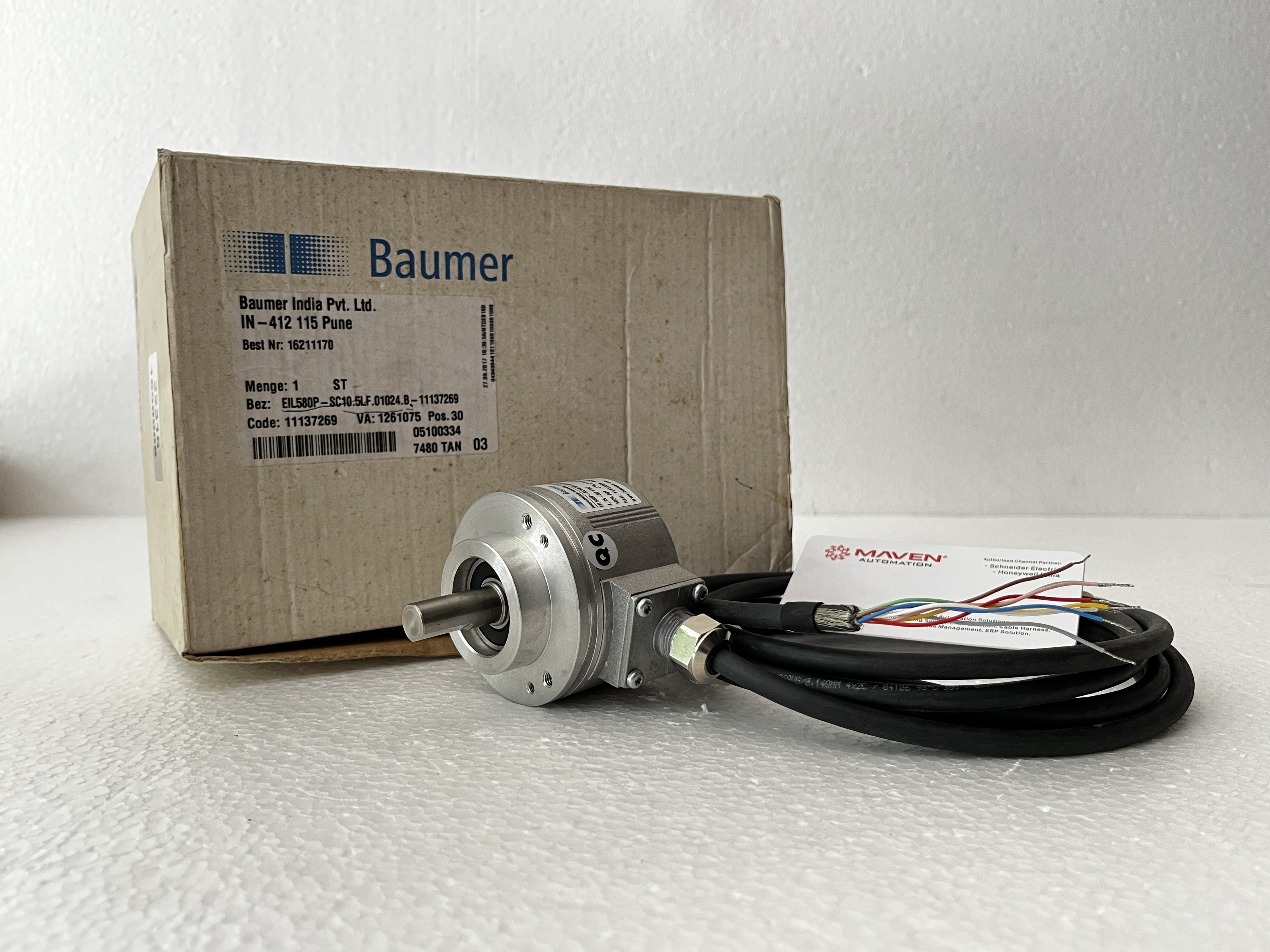 New Baumer Eil580p-sc10.5lf.01024.b - 152x203x101 Mm , Programmable Incremental Encoder With -40â°c To +100â°c Operating Temperature, Weighs 600g