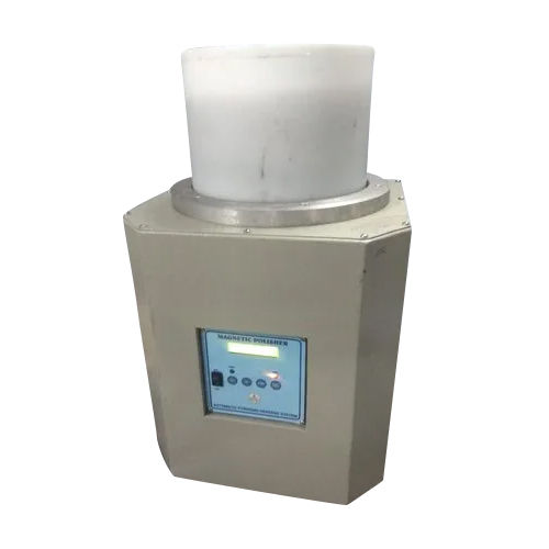 White Automatic Magnetic Polisher Machine