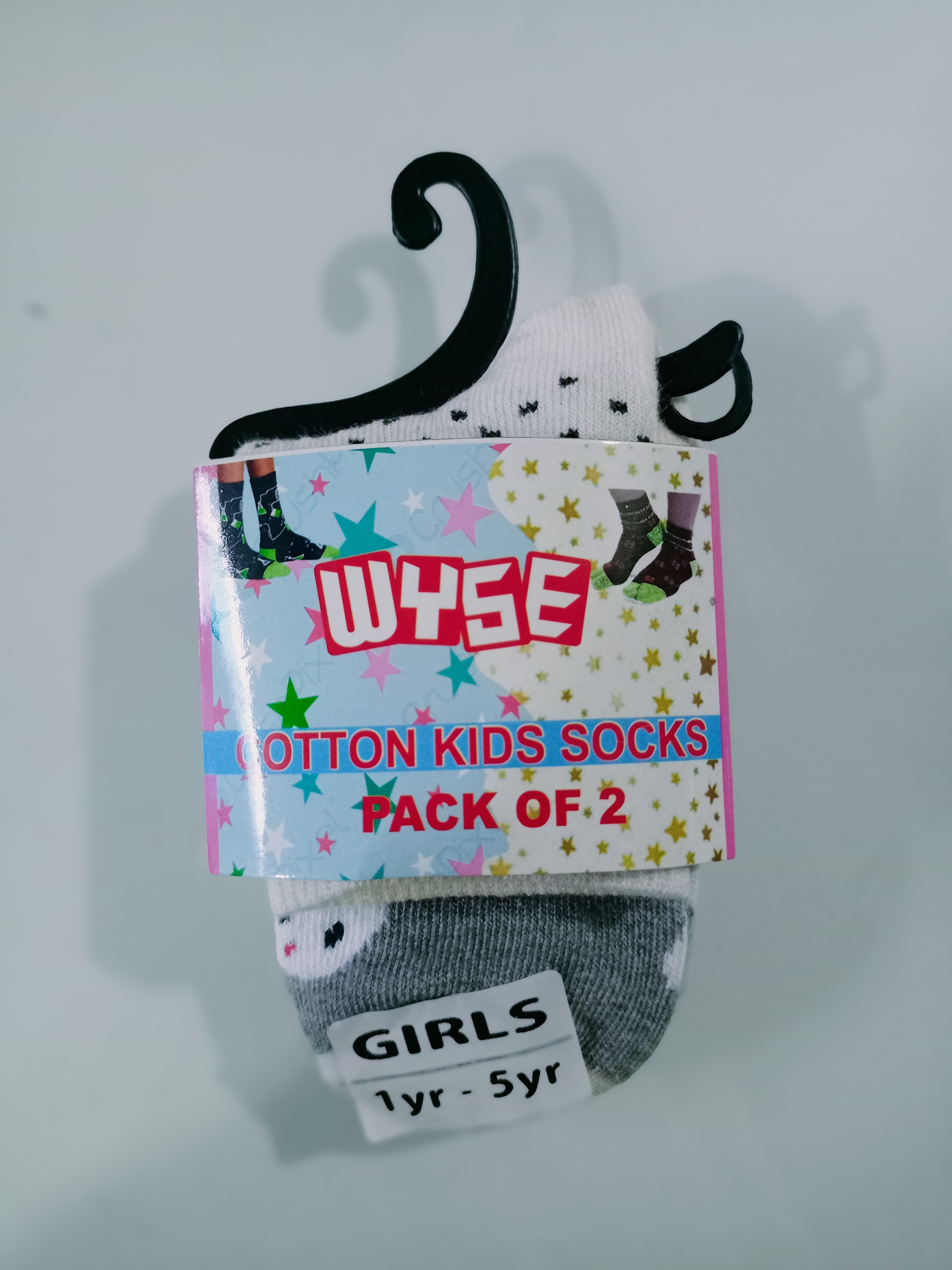 Wyse Girls Socks - Cotton, Small Size | Ankle Length, Beige Skin Color, Printed Design For All Season Wear