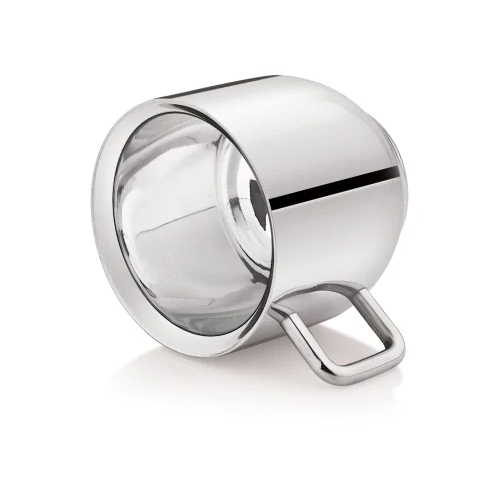 Silver Stainless Steel Double Wall Tea Cup
