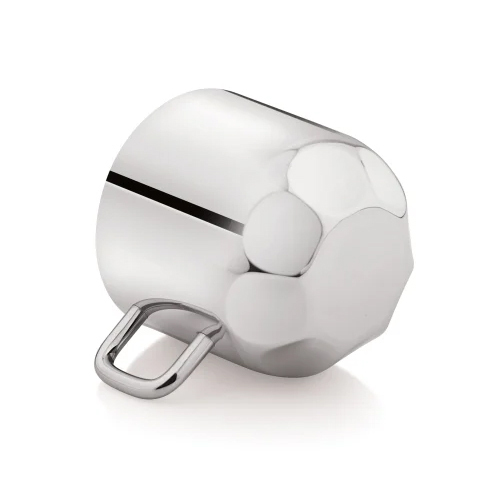 Diamond Design Stainless Steel Double Wall Tea Cup - 125ml Capacity, 65mm Size, Silver Color | Mirror Polish Finish, Box Packaging