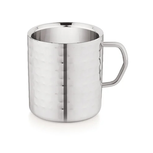 Silver 280 Ml Stainless Steel Double Wall Coffee Cup