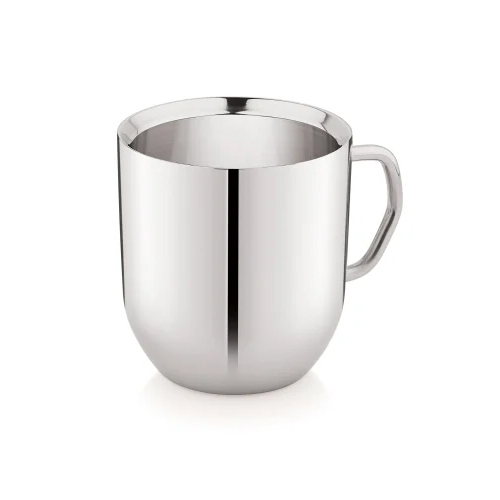 Silver 270 Ml Stainless Steel Double Wall Coffee Cup