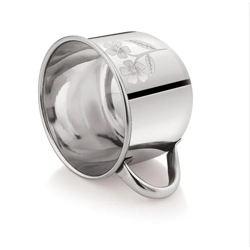 Silver 150 Ml Stainless Steel Single Wall Tea Cup