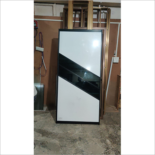 Aluminium Door - Aluminium Material, Sliding Type, Brown and White Color | Ideal for Home and Office Use