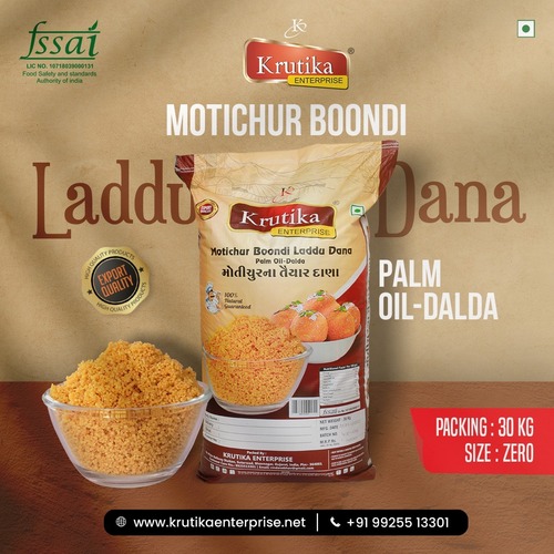 मोतीचूर बूंदी लड्डू दाना साइज़ - 0 शेल्फ लाइफ: 90 दिन