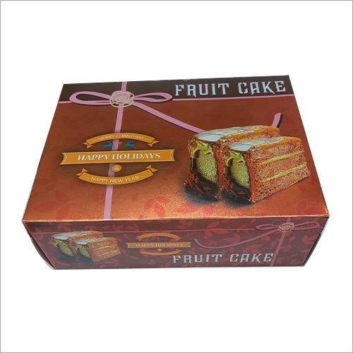 Glossy Lamination Happy Holiday Fruit Cake Box