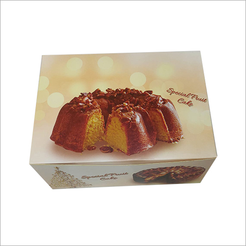 Paper Printed Special Fruit Cake Box - Glossy Laminated, Rectangular Shape for Food Industry Use