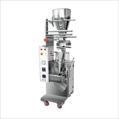 Automatic Ffs Machine - Pvc Laminate, 8x8x10 Inch Dimensions, 220 Volt Power | 30-40 Pouch Per Minute Speed, Plc Controlled, Batch Cutting & Nitrogen Flushing Attachments