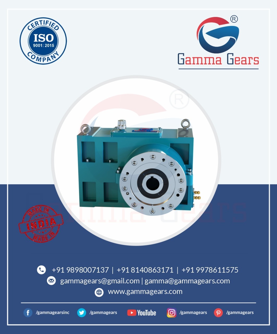 Extruder Gearbox - Steel Material, Blue Color | Industrial Usage With Other Gearing Arrangement