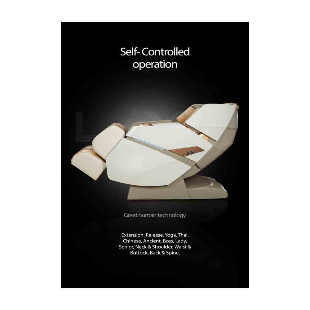 Lixo Massage Chair - Leather Material 160x83x87.5 Cm Dimensions | Intelligent Sensing Technology Pin-point Massage Stretching Thai Style Commercial Grade
