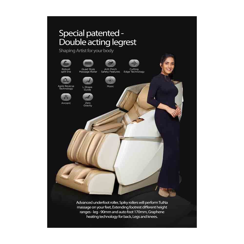 Lixo Massage Chair - Leather Material 160x83x87.5 Cm Dimensions | Intelligent Sensing Technology Pin-point Massage Stretching Thai Style Commercial Grade
