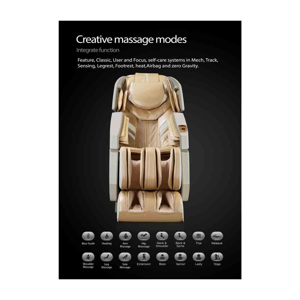 Lixo Massage Chair - Leather Material 160x83x87.5 Cm Dimensions | Intelligent Sensing Technology Pin-point Massage Stretching Thai Style Commercial Grade