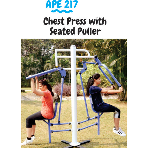 Chest Press With Seated Puller - Features: Dual Exercise Stations