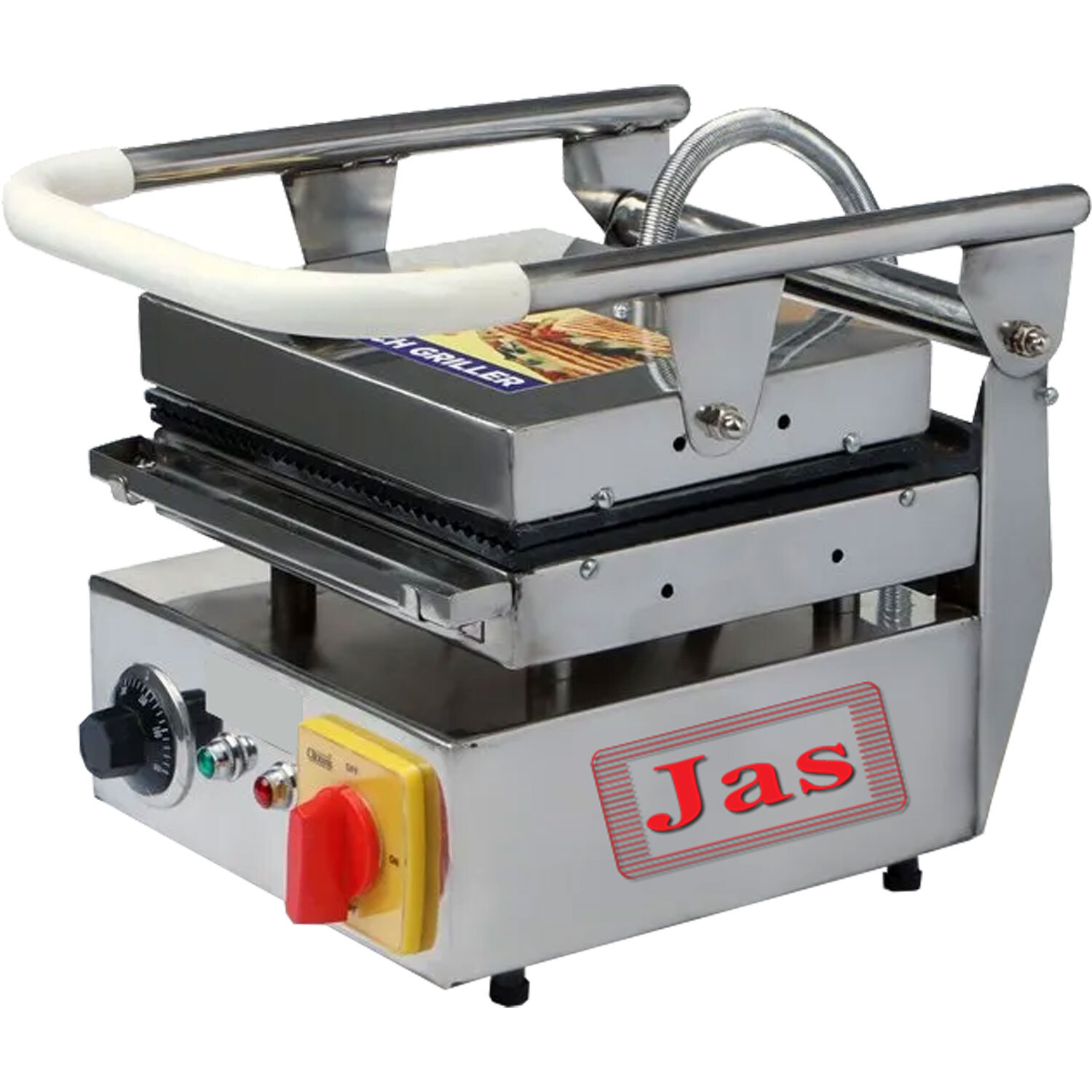 Sandwich Griller - Stainless Steel, Semi Automatic | Ideal For 2 To 8 Sandwiches Per Batch, Quality Teflon Coated Plates