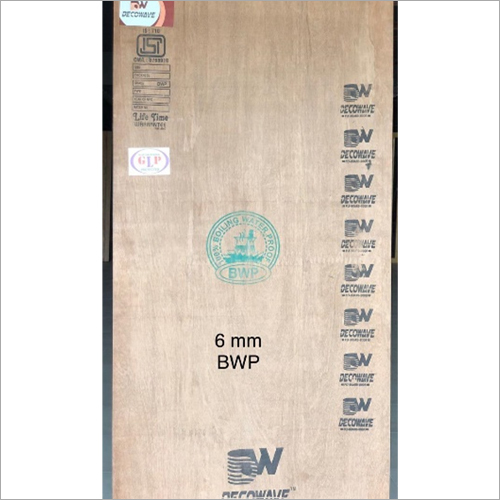 6 MM BWP Decowave Water Proof - Poplar Hardwood, 8x4 Sq Ft, Brown Color, 6 mm Thickness, Ideal for Indoor Furniture, Termite and Fungus Resistant