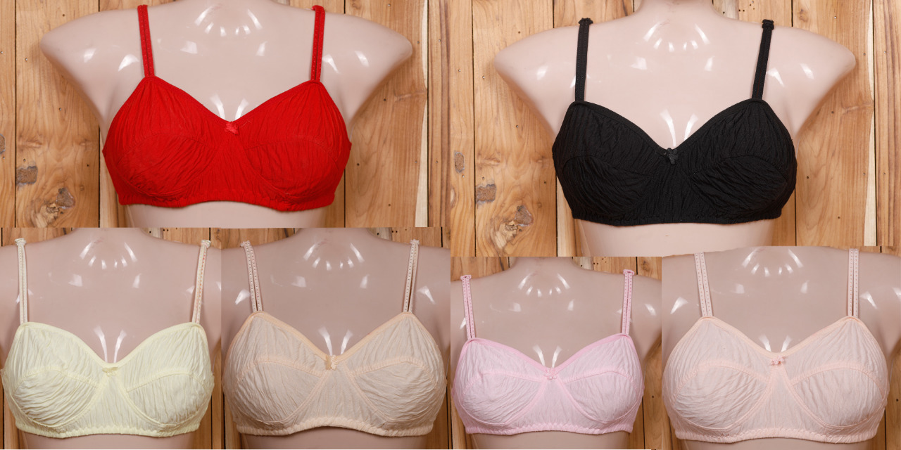 Ladies Bra - Nylon/spandex, Size 32-38, Color Black | Hook-and-eye Closure, Daily Undergarment For Women, 3500 Pieces Available