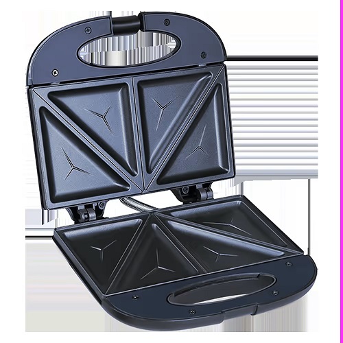 Bajaj Sandwich - Abs Plastic Body, 800 Watts Power, 2 Slice Capacity, Black | Non-stick Coated Plates, Automatic Function, Led Neon Indicator, Easy Cleaning, Spring Action