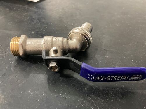 Brass hose bib tap