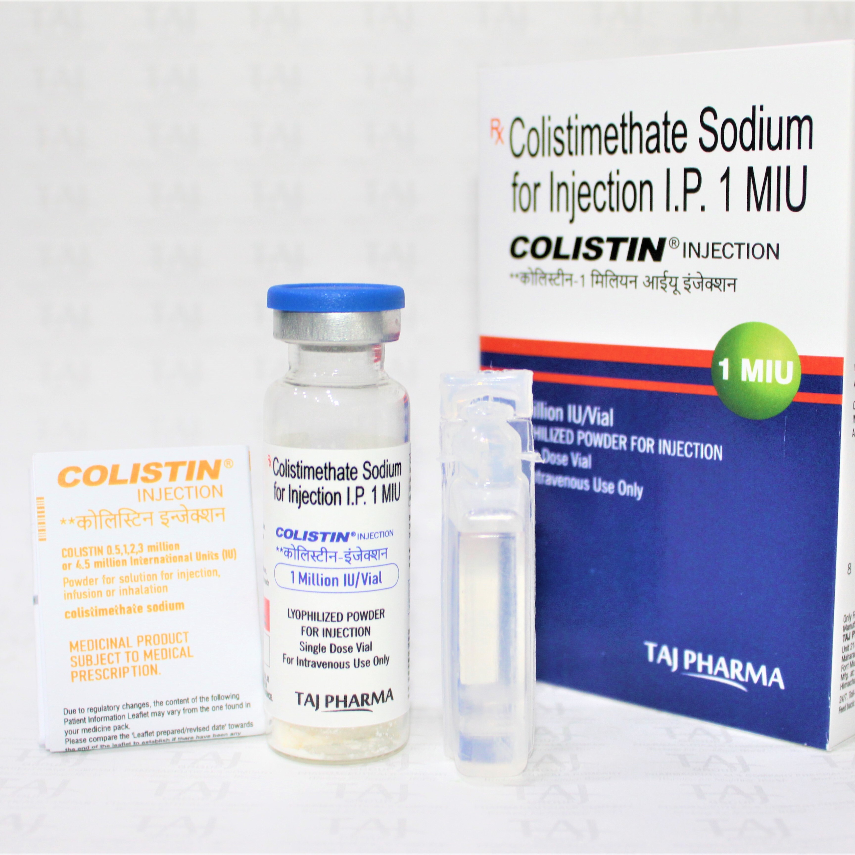 Colistimethate Sodium For Injection I.p. 1miu Expiration Date: 3 Years