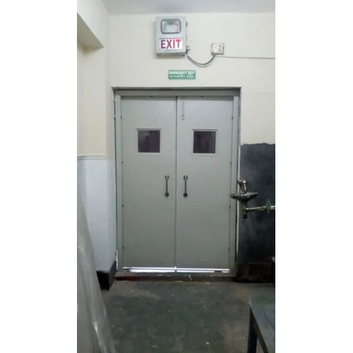 ग्रे डबल फायर रेसिस्टेंट डोर