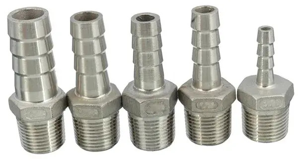 Hydraulic Fitting - Brass And Stainless Steel Pipe And Connector Components | Commercial And Industrial Applications, Silver Color