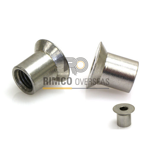 Silver Countersunk Barrel Nut