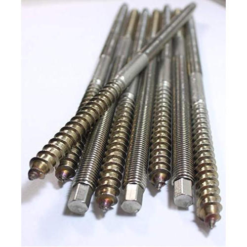 Hanger Bolts - Stainless Steel, Various Sizes Available, Silver Color, High Quality | Milled Head, U-square, Round-head, Cylindrical Shape, Black Oxide And Zinc Coating