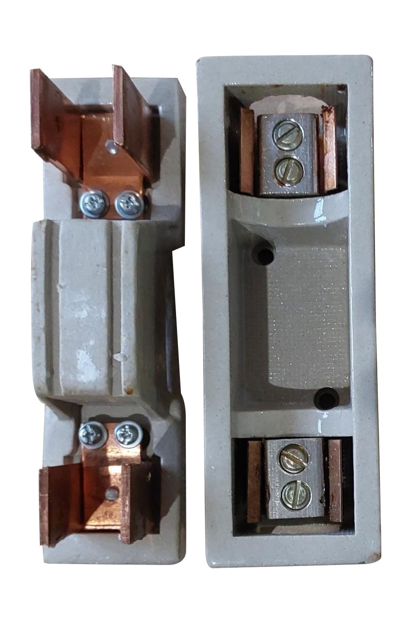 Selvo 200a 415 Volt Ac Porcelain Fuse Units (Kitkat Fuse) - Porcelain Material, Heavy Gauge Copper & Brass Contacts | Durable, Reversible Fuse Carrier, Industrial Strength