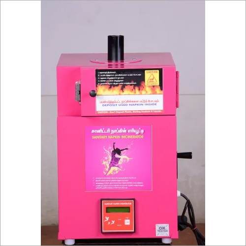 Auto Cutoff Sanitary Pad Disposal Machine - Color: Pink