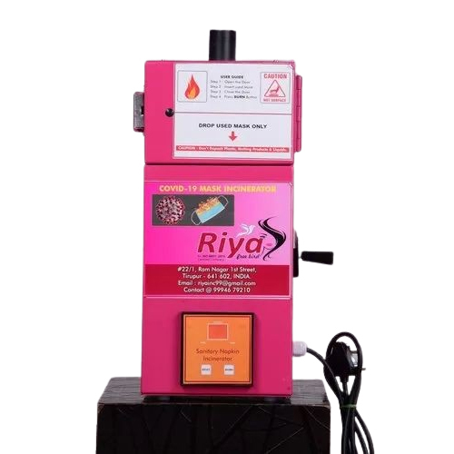 गुलाबी स्वचालित फेस मास्क इंसीनरेटर