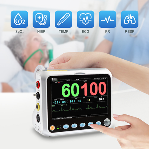 Metal Six Parameter Ambulance Patient Monitor